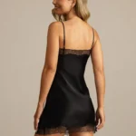 Pure Silk Lace Spaghetti Strap Nightgown